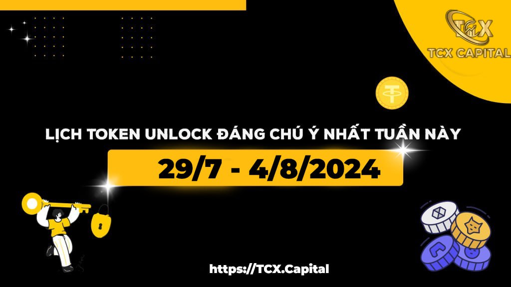 Lịch Unlock Token Đáng Chú Ý Nhất Tuần Này (29/7 - 4/8/2024)