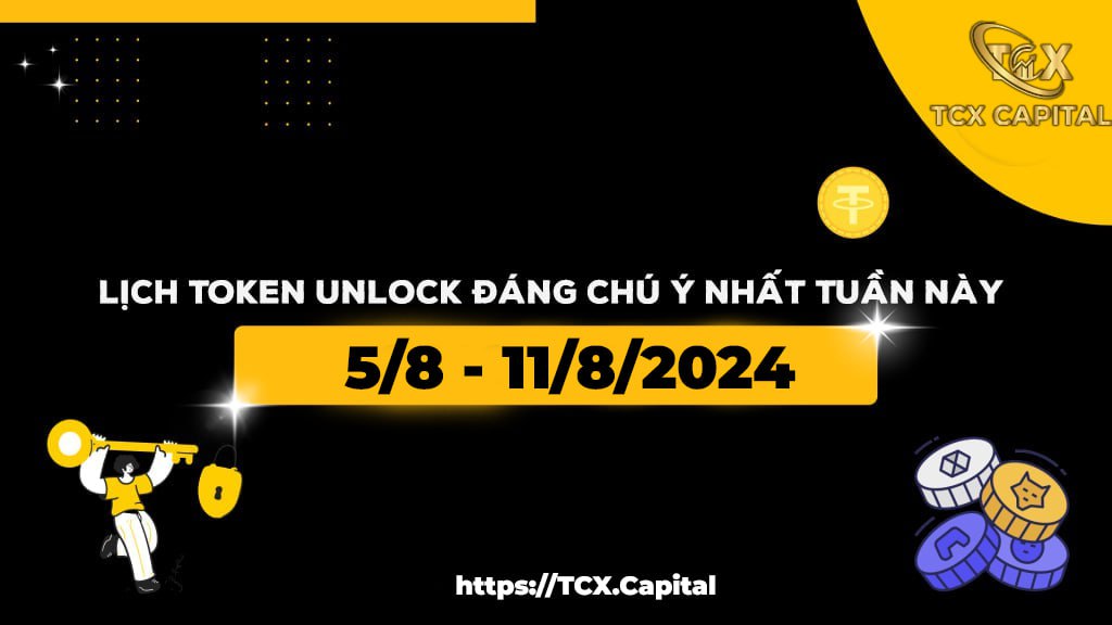 Lịch Unlock Token Đáng Chú Ý Nhất Tuần Này (5/8 - 11/8/2024)