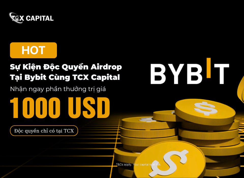 Kiếm $1000 Từ Sự Kiện Độc Quyền Airdrop Tại Bybit Cùng TCX Capital